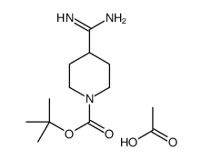 4-甲脒基哌啶-1-羧酸乙酸叔丁酯结构式