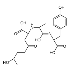 (2S,7S)-2-[[(2S)-1-[[(1S)-1-carboxy-2-(4-hydroxyphenyl)ethyl]amino]-1-oxopropan-2-yl]amino]-7-hydroxy-4-oxooctanoic acid结构式