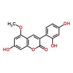 7,2',4'-Trihydroxy-5-methoxy-3-phenylcoumarin Structure