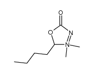 5-butyl-4,4-dimethyl-2-oxo-1,3,4-oxadiazolidin-4-ium-3-ide结构式