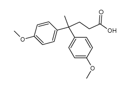 4,4-bis(4'-methoxyphenyl)pentanoic acid structure