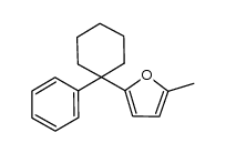 2-methyl-5-(1-phenylcyclohexyl)furan结构式