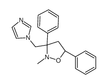 (3S,5S)-3-(imidazol-1-ylmethyl)-2-methyl-3,5-diphenyl-1,2-oxazolidine结构式