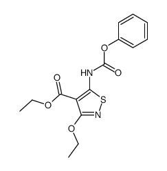 3-ethoxy-5-phenoxycarbonylamino-isothiazole-4-carboxylic acid ethyl ester结构式