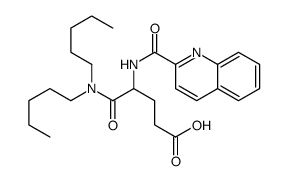 5-(Dipentylamino)-5-oxo-4-[(2-quinolinylcarbonyl)amino]valeric acid structure