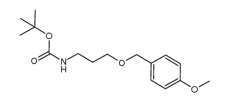 tert-butyl (3-((4-methoxybenzyl)oxy)propyl)carbamate结构式