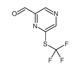 6-[(Trifluoromethyl)sulfanyl]-2-pyrazinecarbaldehyde结构式