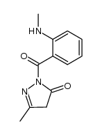 1-(2'-Methylaminobenzoyl)-3-methylpyrazolin-5-one结构式