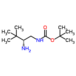 2-Methyl-2-propanyl [(2R)-2-amino-3,3-dimethylbutyl]carbamate结构式