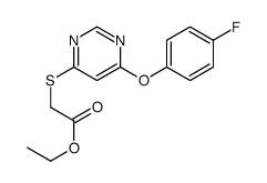 ethyl 2-[6-(4-fluorophenoxy)pyrimidin-4-yl]sulfanylacetate结构式