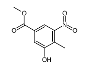 3-Hydroxy-4-methyl-5-nitrobenzoic acid methyl ester Structure