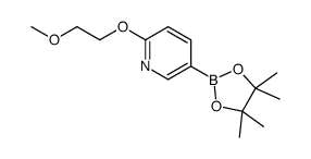 2-(2-甲氧基乙氧基)-5-(4,4,5,5-四甲基-1,3,2-二氧硼杂环戊烷-2-基)吡啶结构式