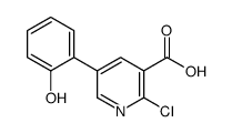 2-chloro-5-(2-hydroxyphenyl)pyridine-3-carboxylic acid Structure