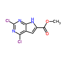 methyl 2,4-dichloro-7H-pyrrolo[2,3-d]pyrimidine-6-carboxylate picture