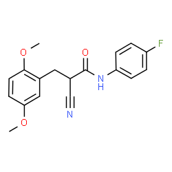 2-氰基-3-(2,5-二甲氧基苯基)-N-(4-氟苯基)丙酰胺结构式