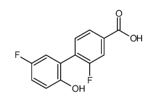 3-fluoro-4-(5-fluoro-2-hydroxyphenyl)benzoic acid结构式