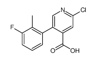 2-chloro-5-(3-fluoro-2-methylphenyl)pyridine-4-carboxylic acid结构式