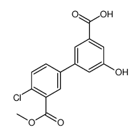 3-(4-chloro-3-methoxycarbonylphenyl)-5-hydroxybenzoic acid结构式