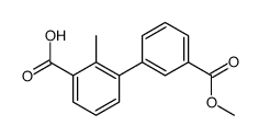 3-(3-methoxycarbonylphenyl)-2-methylbenzoic acid Structure