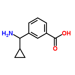 3-[Amino(cyclopropyl)methyl]benzoic acid结构式