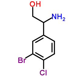 2-Amino-2-(3-bromo-4-chlorophenyl)ethanol结构式