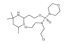 2-(4,4,6-trimethyltetrahydro-1,3-oxazin-2-yl)ethyl N,N-bis(2-chloroethyl)-N'N'-morpholinophosphorodiamidate Structure