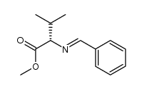 methyl (E,S)-2-benzylideneamino-3-methyl-butyrate Structure