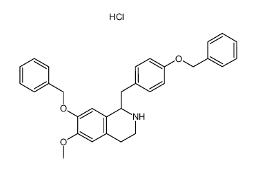 (+/-)-1-(4-benzyloxybenzyl)-7-benzyloxy-6-methoxy-1,2,3,4-tetrahydroisoquinoline hydrochloride结构式
