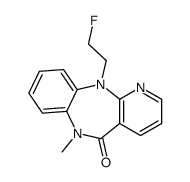 11-(2-fluoroethyl)-6-methylpyrido[3,2-c][1,5]benzodiazepin-5-one结构式