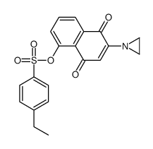 2-aziridinyl-1,4-naphthoquinon-5-yl 4-ethylbenzenesulfonate结构式