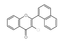 4H-1-Benzopyran-4-one,3-chloro-2-(1-naphthalenyl)- Structure