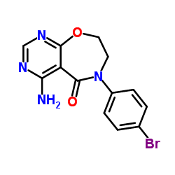 4-amino-6-(4-bromophenyl)-7,8-dihydropyrimido[5,4-f][1,4]oxazepin-5-one Structure