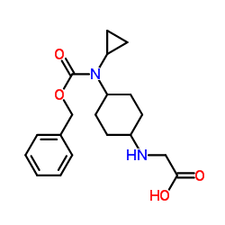 N-(4-{[(Benzyloxy)carbonyl](cyclopropyl)amino}cyclohexyl)glycine结构式