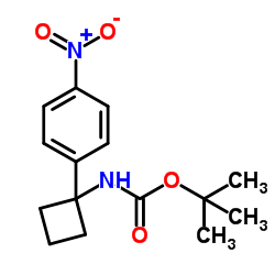 (1-(4-硝基苯基)环丁基)氨基甲酸叔丁酯结构式