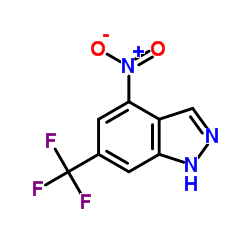 4-Nitro-6-(trifluoromethyl)-1H-indazole结构式