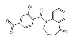 1-(2-chloro-4-nitrobenzoyl)-3,4-dihydro-2H-1-benzazepin-5-one Structure