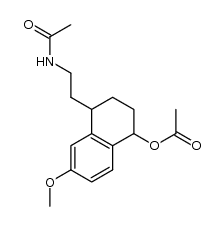 4-[2-(acetylamino)ethyl]-6-methoxy-1,2,3,4-tetrahydro-1-naphthyl acetate结构式