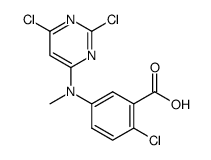 2-chloro-5-[(2,6-dichloro-pyrimidin-4-yl)-methyl-amino]-benzoic acid Structure