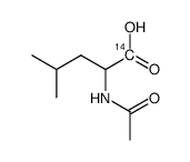 N-acetyl-[1-14C]-leucine结构式