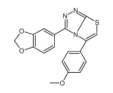 3-(1,3-benzodioxol-5-yl)-5-(4-methoxyphenyl)-[1,3]thiazolo[2,3-c][1,2,4]triazole结构式
