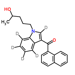 [1-(4-Hydroxypentyl)(2H5)-1H-indol-3-yl](1-naphthyl)methanone结构式