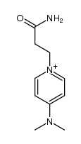 1-(3-amino-3-oxopropyl)-4-(dimethylamino)pyridin-1-ium结构式