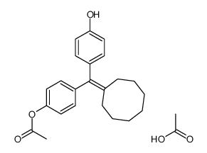 acetic acid,[4-[cyclooctylidene-(4-hydroxyphenyl)methyl]phenyl] acetate结构式