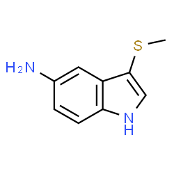 3-(methylthio)-1H-indol-5-amine结构式