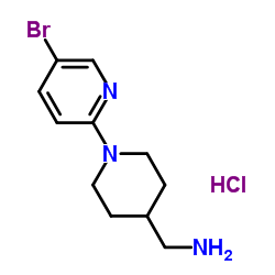 1-[1-(5-Bromo-2-pyridinyl)-4-piperidinyl]methanamine hydrochloride (1:1) picture