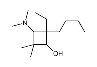 2-butyl-3-(dimethylamino)-2-ethyl-4,4-dimethylcyclobutan-1-ol结构式