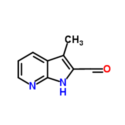 3-Methyl-1H-pyrrolo[2,3-b]pyridine-2-carbaldehyde结构式