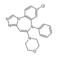 4-(8-chloro-6-phenyl-[1,2,4]triazolo[4,3-a][1,5]benzodiazepin-5-yl)morpholine Structure