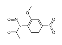 2-Methoxy-4-nitro-N-nitroso-acetanilid结构式