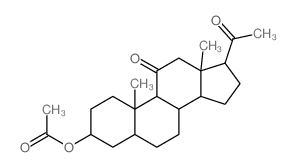 Pregnane-11,20-dione,3-(acetyloxy)-, (3a,5b)- (9CI)结构式